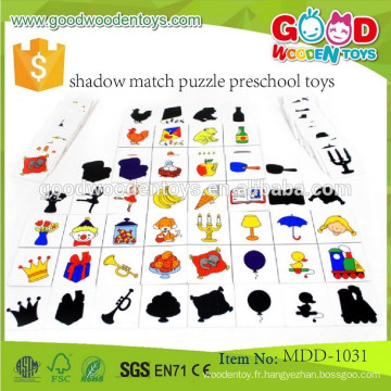 Poursuite de la vente de jouets en bois puzzle OEM jeu d&#39;ombre puzzle jouets préscolaire MDD-1031
